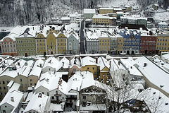 Stadtplatz wintergrau