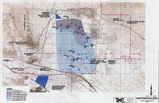 Uranium Concentrations Map for MSWD