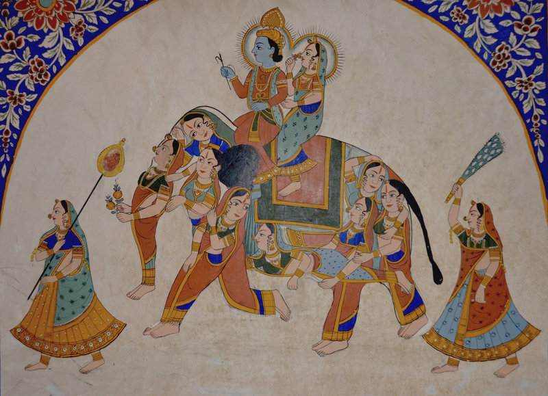 Haveli painting detail