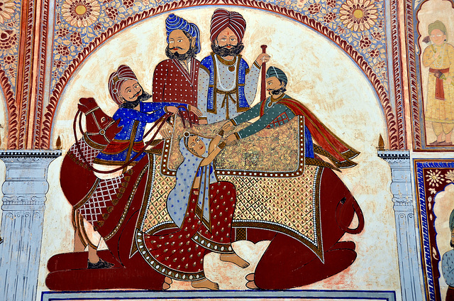 Haveli painting detail