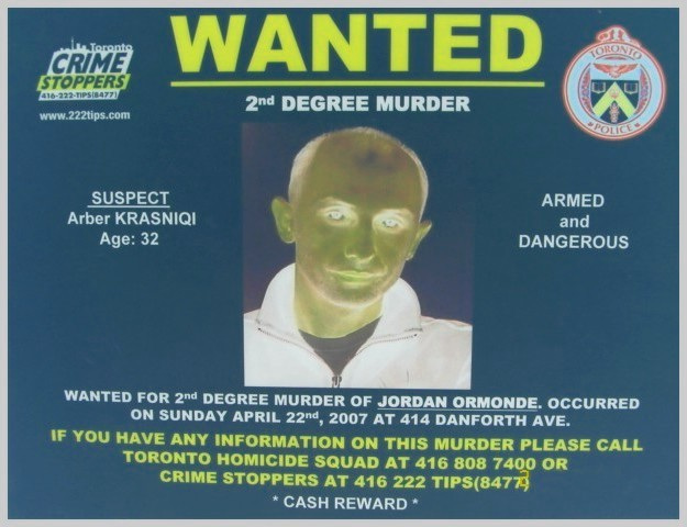 Arber Krasniqi - Wanted / Recherché - Toronto, Canada / Négatif RVB