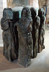 Wood Carving of a Funeral