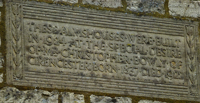 bowly almshouses, cirencester, glos.