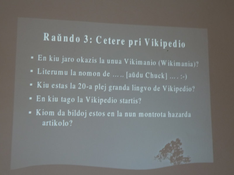 Vikipedia kvizo - la 3-a raŭndo