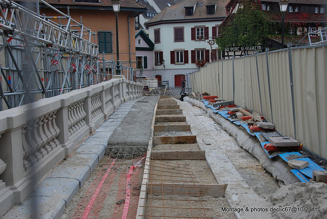 pont St Martin en réfection