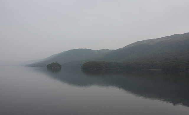 Misty morning Coniston Water