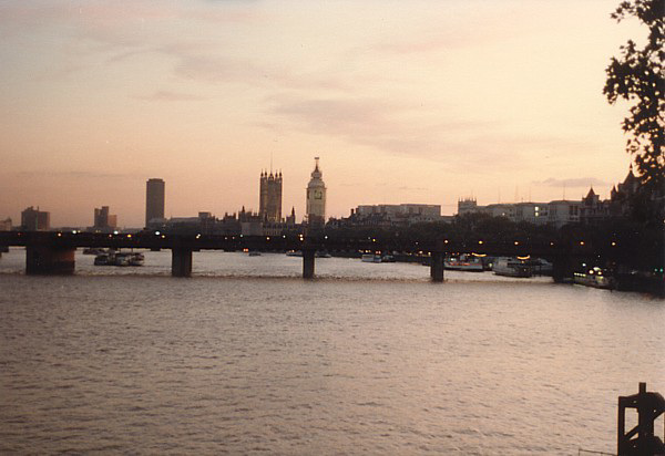 London at dusk