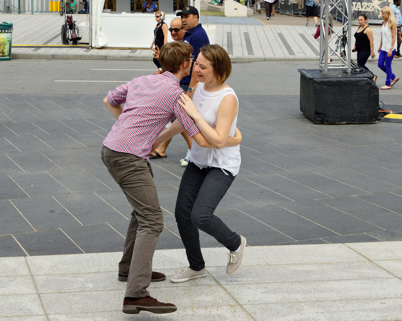 Dancing in the Street  – Jazz Festival, Saint Catherine Street at Jeanne-Mance, Montréal, Québec