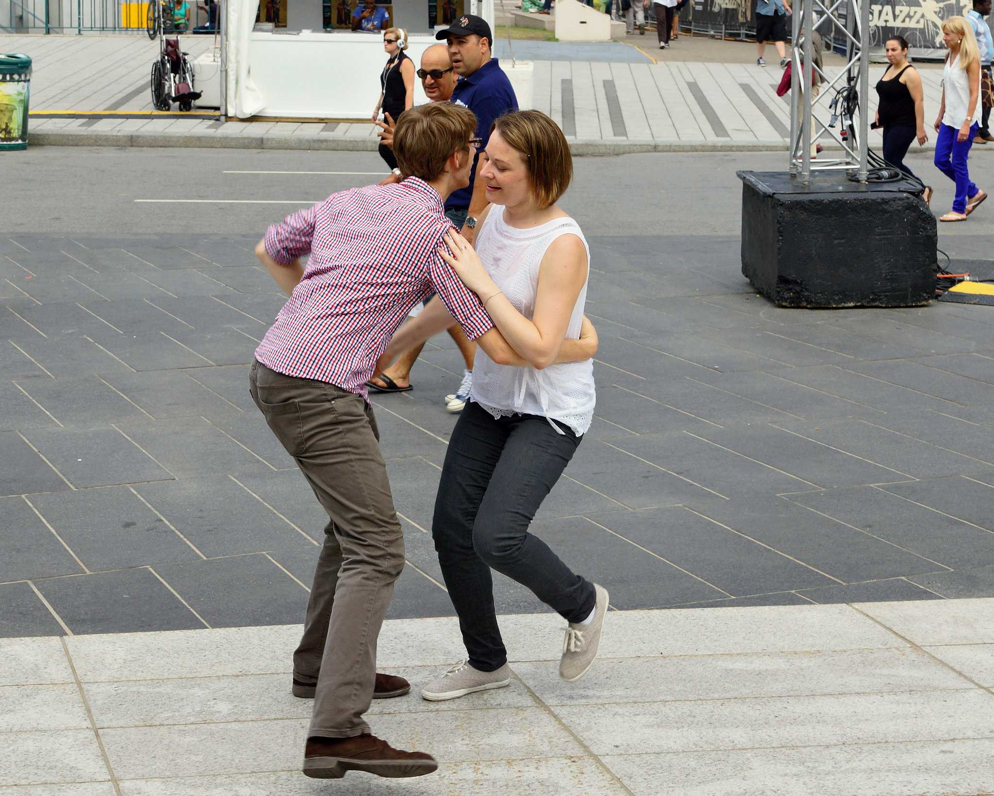Dancing in the Street  – Jazz Festival, Saint Catherine Street at Jeanne-Mance, Montréal, Québec