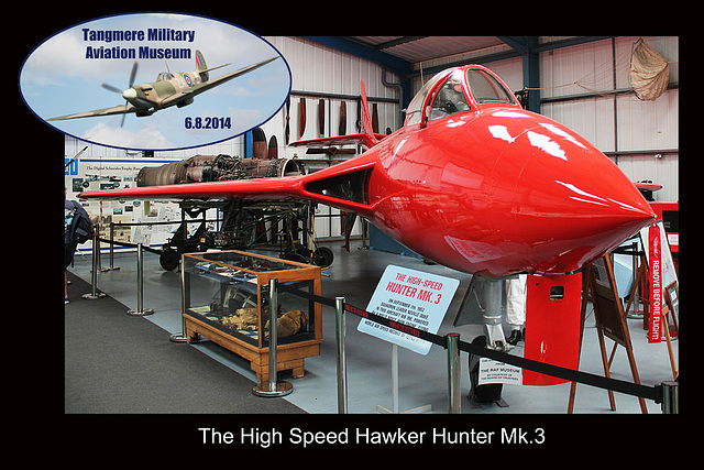 High Speed Hawker Hunter Mk 3 - Tangmere Museum -  6.8.2014