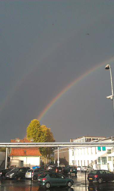 Nice double rainbow in Compiègne today