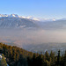 Les Alpes valaisanes et la vallée du Rhône...