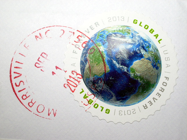 Round US stamp