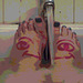 Gaëtane prend son bain / Gaëtane taking a bath - Avec / with permission.