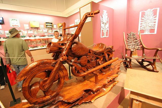 L.A. County Fair - Wood Motorcycle Sculpture (0827)