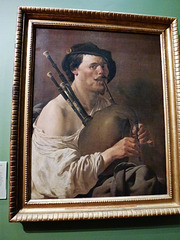 man playing bagpipes