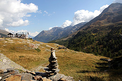 Blick auf die Zufallhütte 2264 m