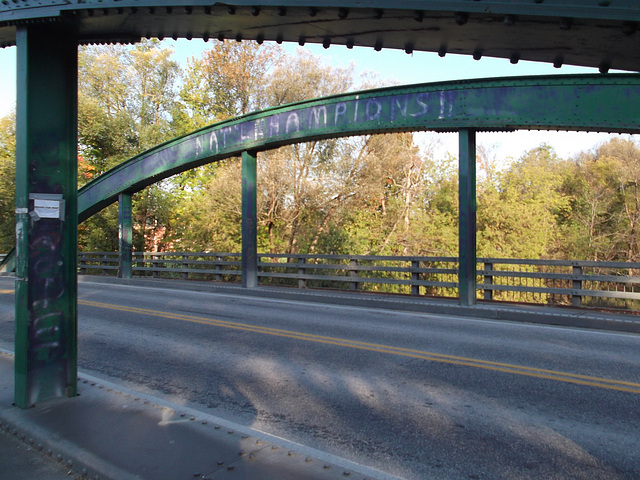 Pont graffitien dans l'ombre / Graffitis bridge in the shadow