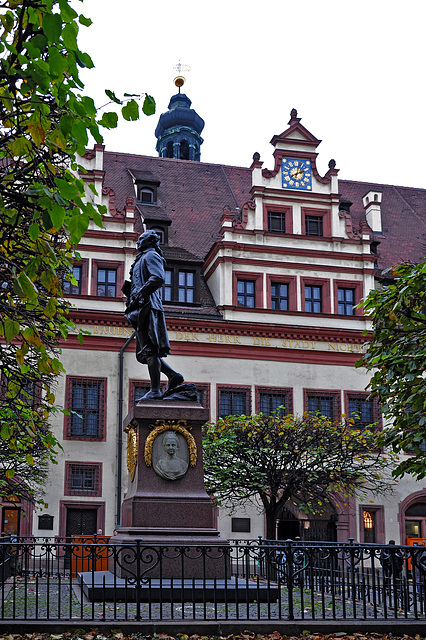 Der junge Goethe vor dem Alten Rathaus