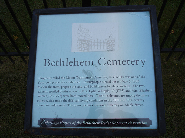 Bethlehem cemetery /  Maplewood, New Hampshire (NH). USA / 6 septembre 2009