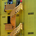 Singapore. Yellow stairs.