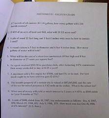 Kern County Test To Pass 8th Grade in 1917 - Arithmetic (1404)