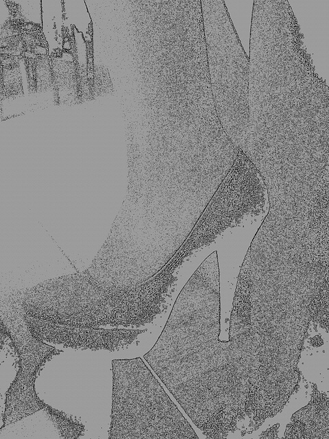 Les talons hauts de Lady Berhgam / Lady Berhgam' s high heels - Création mine de plomb