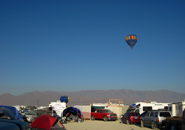 Hot Air Ballon Over Black Rock City (0144)