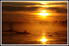 La brume accompagne le beau lever du soleil