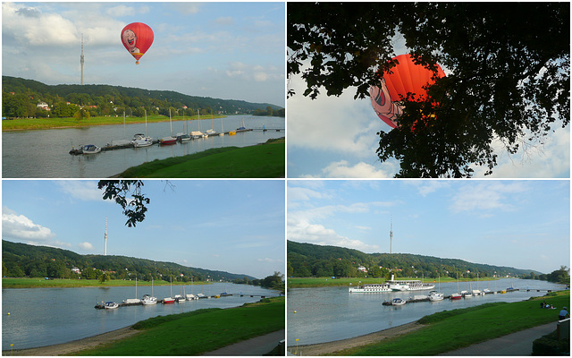 Heißluftballon im Elbtal