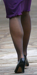 black heels and nylons