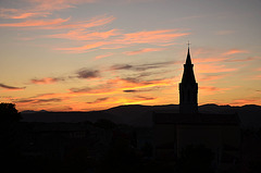 Coucher de soleil sur la ville