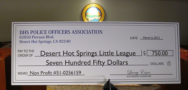 DHS POA Contribution to Little League (2000)