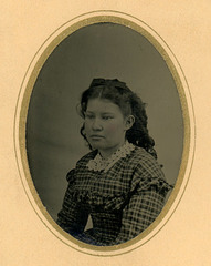 Tintype of Girl in Plaid Dress, Norristown, Pa. (Cropped)