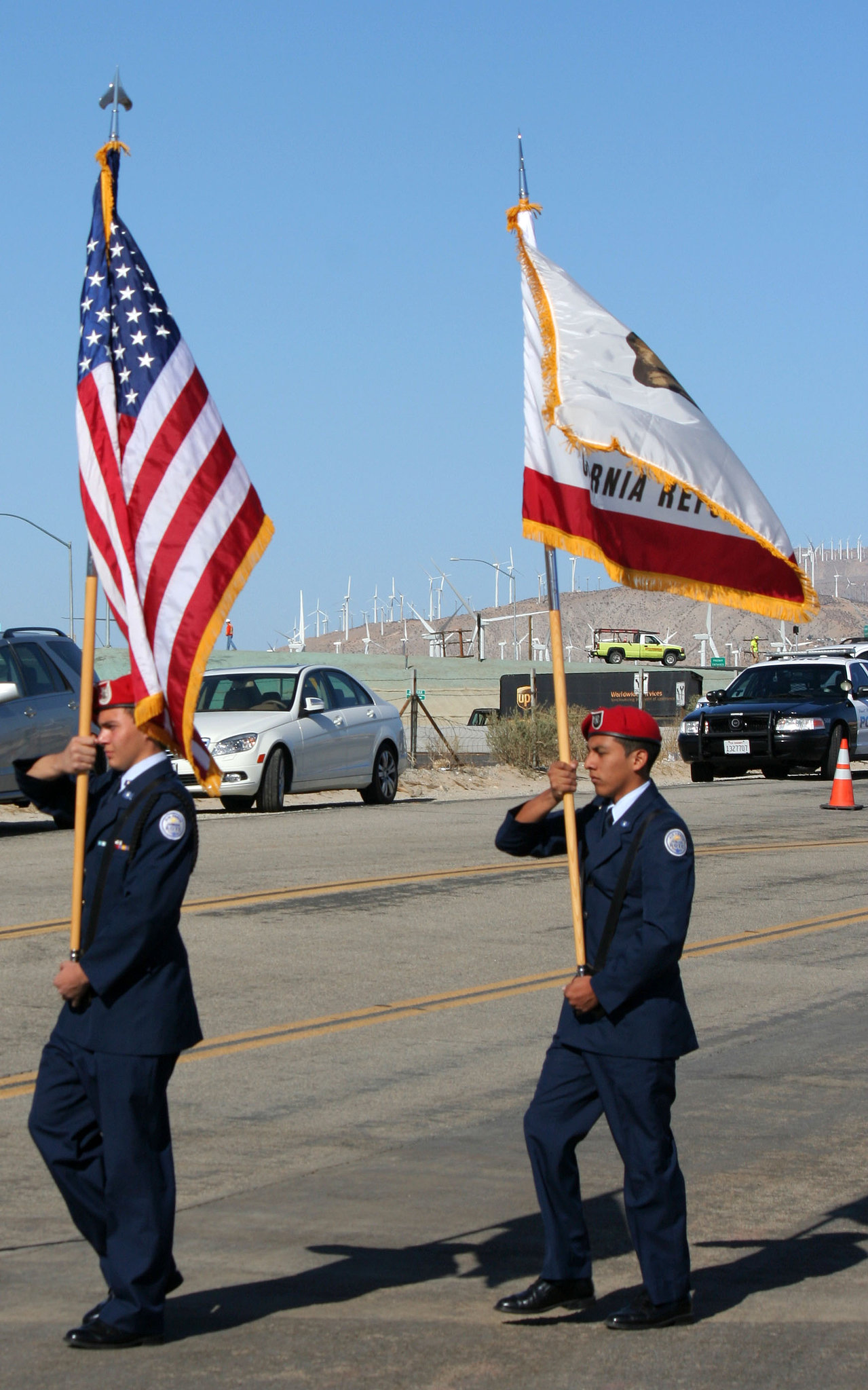 AFROTC Color Guard at I-10 Overpasses Ribbon Cutting (3377)