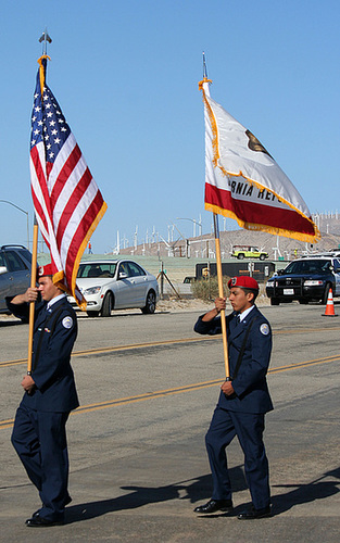 AFROTC Color Guard at I-10 Overpasses Ribbon Cutting (3377)