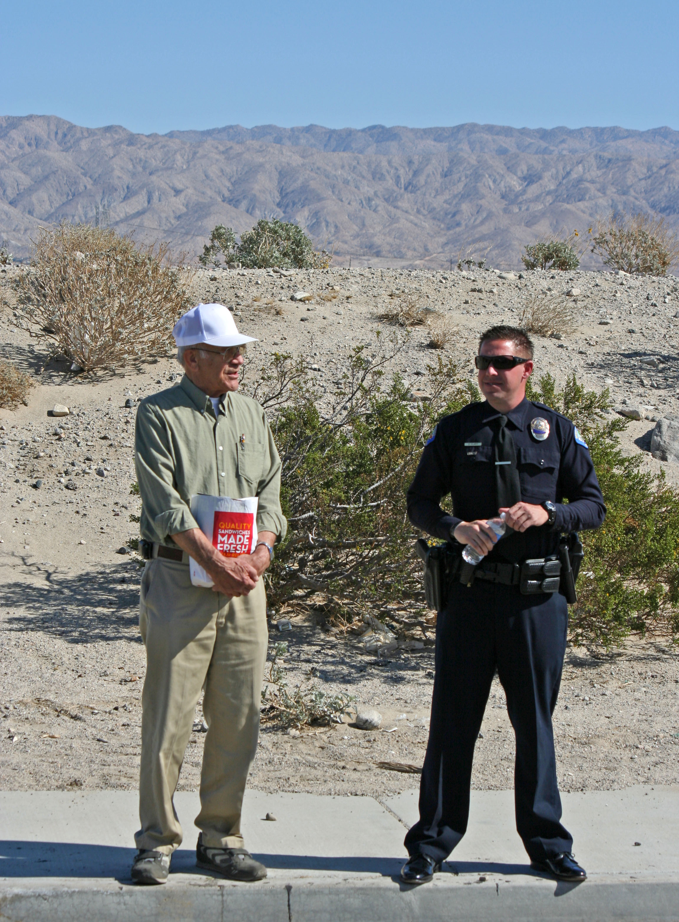 Dave Hoopes & Officer Clary at I-10 Overpasses Ribbon Cutting (3445)