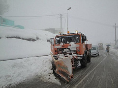 Deblaiement de neige a jijel en Algerie