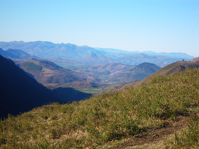 Vallée d'Aspe vue depuis le col de Marie Blanque