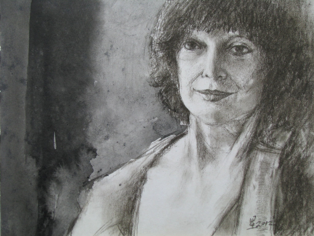 un Dessin Exercice de Christel= Desegna Ekzerco_pastel pencil +  chinese ink_20x25cm_2012_HO Song