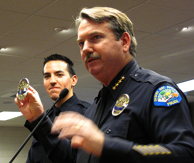 Officer Michael Placencia & Chief Pat Williams (1676)