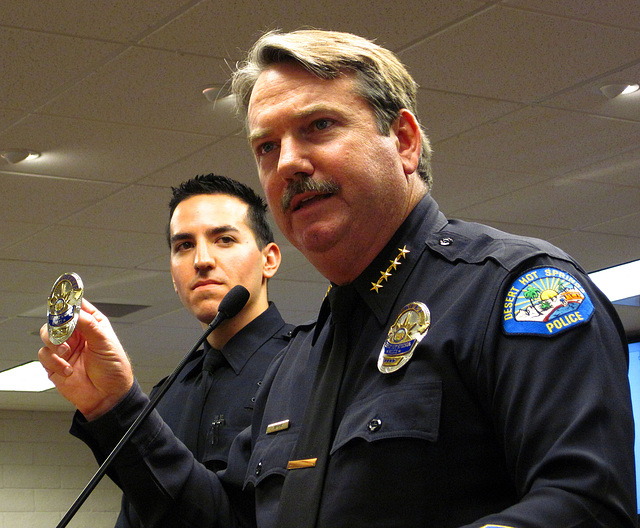 Officer Michael Placencia & Chief Pat Williams (1677)