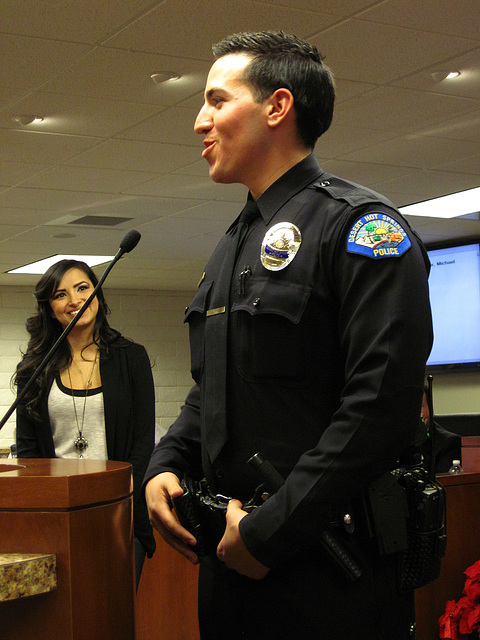 Officer Michael Placencia & his wife (1697)