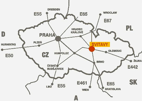 Situo de Svitavy surmape