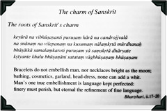 The roots of Sanskrit's charm
