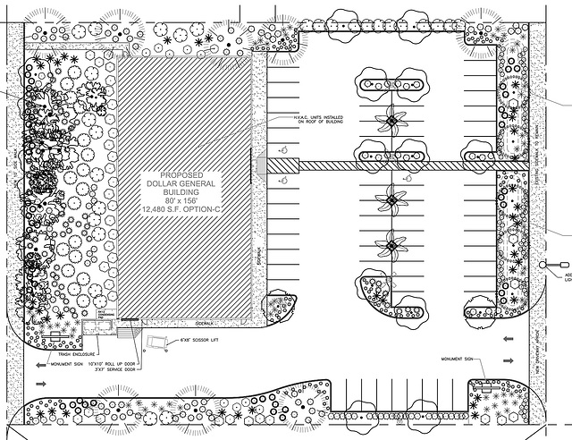 Dollar General Landscape Plan selection