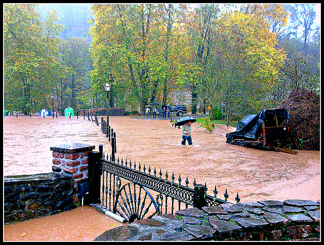 Inundación en Oharriz-Valle de Baztán (Navarra)