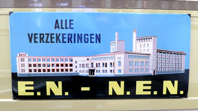 Advertisement sign on a tram