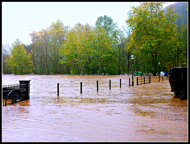 Inundación en Oharriz-Valle de Baztán (Navarra)