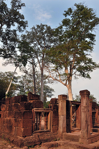 Recovered building beside the causeway